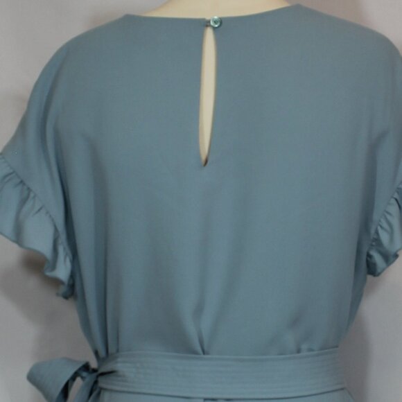 Aritzia Wilfred Ninette Ruffle Dress  Cocktail, Contemporary cobalt blue size M - Picture 8 of 11